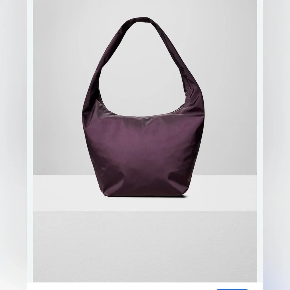 Babaton Aritzia Access Satin Bag Plum Hobo bag oversized deep purple large NWT - Picture 3 of 15